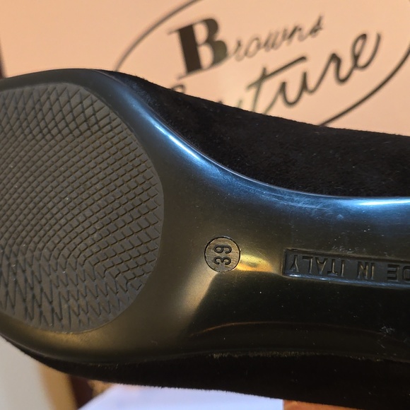 Browns Couture Suede Low Heeled pumps 9 EUC - Picture 7 of 12